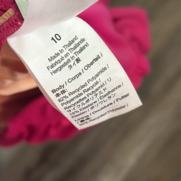 J. Crew Pink One-Shoulder One-Piece Swimsuit size 10 - Picture 5 of 10